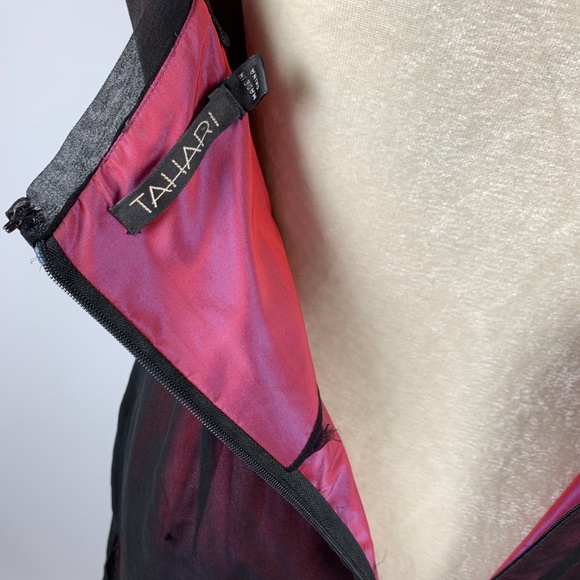 Tahari Sz 8 Formal Dress Silk Purple Beading Semi - Picture 8 of 8